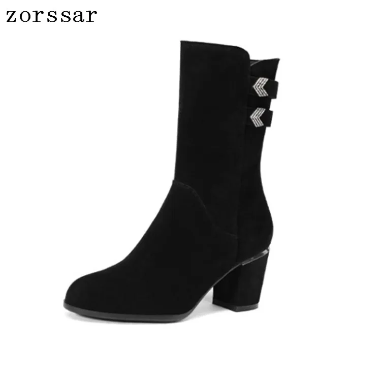 {Zorssar} 2019 new suede leather boots women mid calf boots Female high heels shoes Winter fur snow boots big size boots woman
{Zorssar} 2019 new suede leather boots women mid calf boots Female high heels shoes Winter fur snow boots big size boots woman