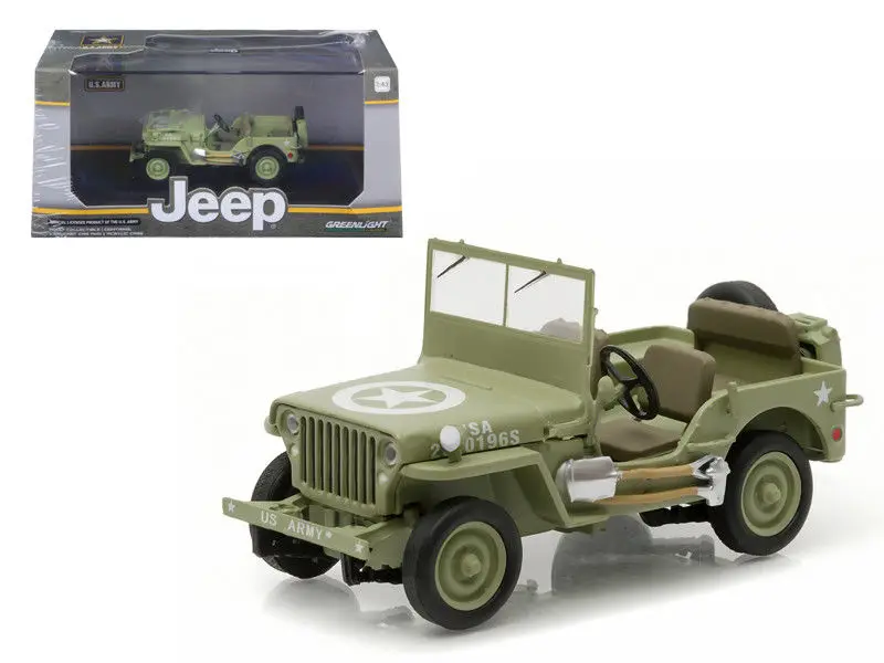 Green Light 1:43 1944 Jeep Willys C7 U.S. Army Green alloy toy car toys for children diecast model car Birthday gift
Green Light 1:43 1944 Jeep Willys C7 U.S. Army Green alloy toy car toys for children diecast model car Birthday gift