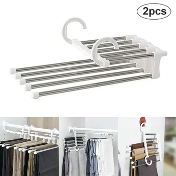 2 Pcs Pants Rack Shelves 5 in 1 Multifunctional Storage Trousers Hangers Space Saving J2Y
2 Pcs Pants Rack Shelves 5 in 1 Multifunctional Storage Trousers Hangers Space Saving J2Y