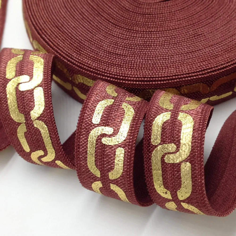 5 Yards 5/8 Coffe Big Chains Printed Fold Over Elastic,foe elastic ribbon for sewing,DIY sewing elastic band,
5 Yards 5/8 Coffe Big Chains Printed Fold Over Elastic,foe elastic ribbon for sewing,DIY sewing elastic band,