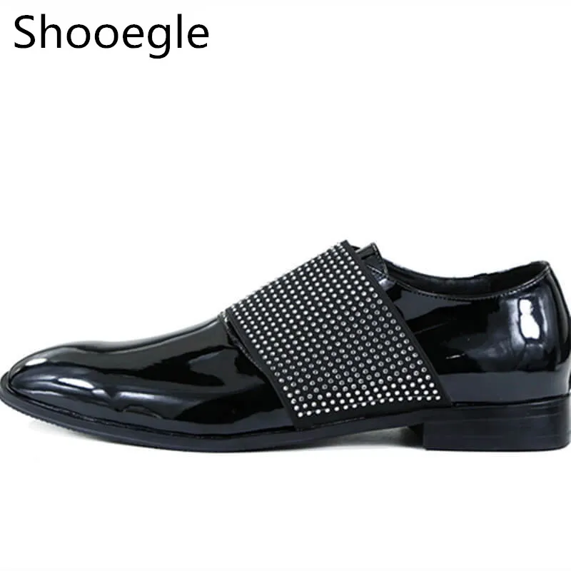 Black Patent Leather Rhinestone Stud Men Dress Shoes Slip On Business Wedding Flat Handmade Men Casual Shoes
Black Patent Leather Rhinestone Stud Men Dress Shoes Slip On Business Wedding Flat Handmade Men Casual Shoes