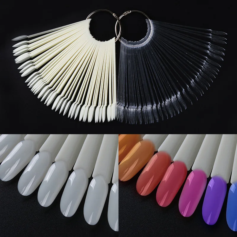 50 Pcs Oval-shaped Fan False Nail Tips Transparent Natural Color Card Nail Art Practice Display Tool
50 Pcs Oval-shaped Fan False Nail Tips Transparent Natural Color Card Nail Art Practice Display Tool