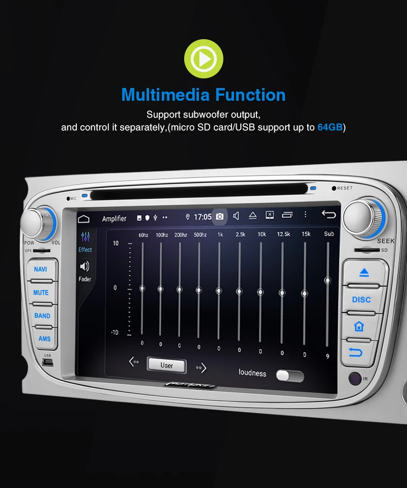 Best Pumpkin2 Din 7"Android 9.0 Car DVD Player GPS Navigation Qcta-Core 4G RAM Car Stereo For Ford Focus/Mondeo Wifi 4G OBD2 Headunit 14