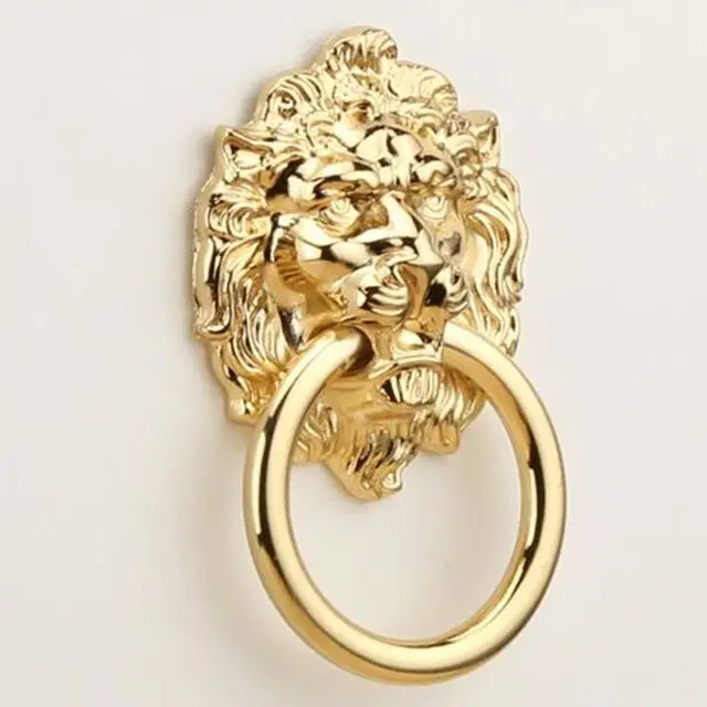 Vintage fashion gold lion head furniture knob Drawer cabinet Bronze pull Drop rings dresser door Zinc Alloy handle
Vintage fashion gold lion head furniture knob Drawer cabinet Bronze pull Drop rings dresser door Zinc Alloy handle