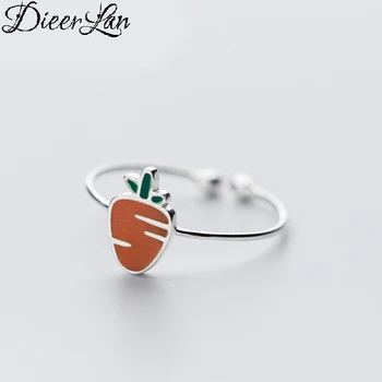 DIEERLAN 925 Sterling Silver Carrot Rabbit Rings for Women Jewelry Beautiful Finger Open Rings For Party Birthday Gift
DIEERLAN 925 Sterling Silver Carrot Rabbit Rings for Women Jewelry Beautiful Finger Open Rings For Party Birthday Gift