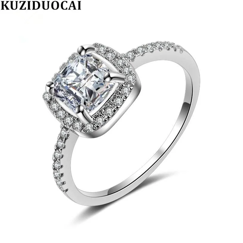 Kuziduocai New Fashion Jewelry Square Zircon Stainless Steel Dazzling Wedding Bride Party Rings For Women Anillos Accessories
Kuziduocai New Fashion Jewelry Square Zircon Stainless Steel Dazzling Wedding Bride Party Rings For Women Anillos Accessories
