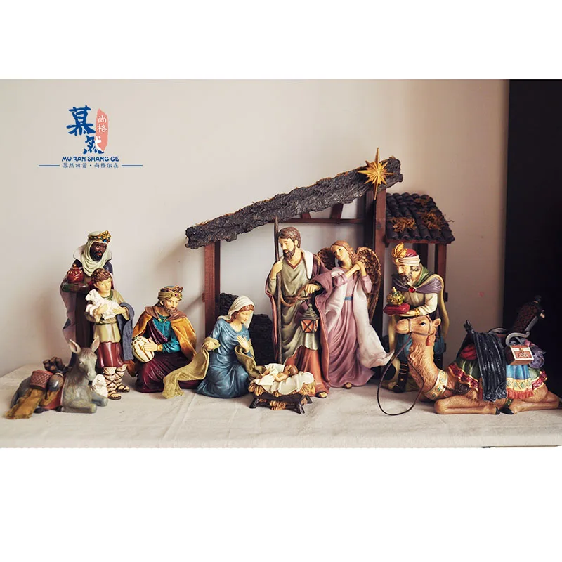 Jesus Birth Manger Group Decoration Catholic Christian Church Religious Decoration Gift
Jesus Birth Manger Group Decoration Catholic Christian Church Religious Decoration Gift