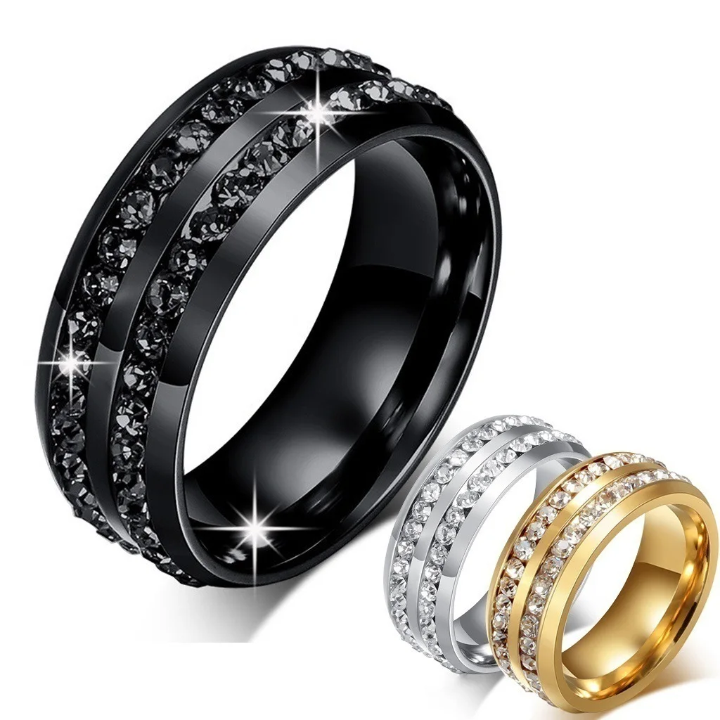 1 Pcs Sell Noble Titanium Ring Crystal Dual-cavity Anti-allergy Smooth Simple Wedding Couples Rings Bijouterie for Woman Gift
1 Pcs Sell Noble Titanium Ring Crystal Dual-cavity Anti-allergy Smooth Simple Wedding Couples Rings Bijouterie for Woman Gift