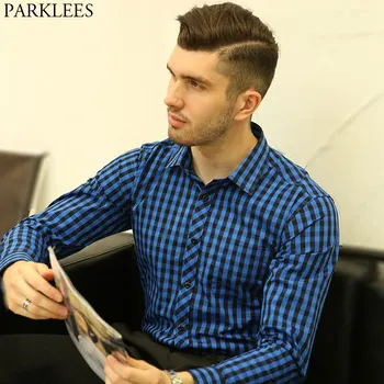 Men's Classic Plaid 100% Cotton Shirt 2018 Autumn Fashion Slim Fit Long Sleeve Dress Shirt Men Casual Button Down Formal Shirt
Men's Classic Plaid 100% Cotton Shirt 2018 Autumn Fashion Slim Fit Long Sleeve Dress Shirt Men Casual Button Down Formal Shirt