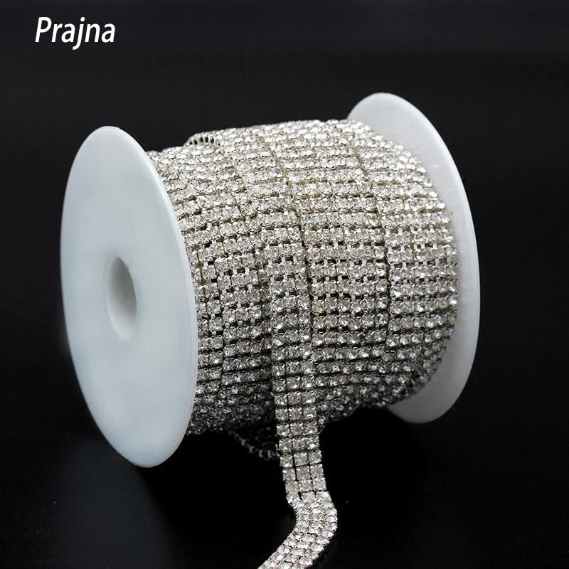 Prajna 1 ярд 3 ярда звеньев цепочка для чашки Серебряная пластина с когтями украшение