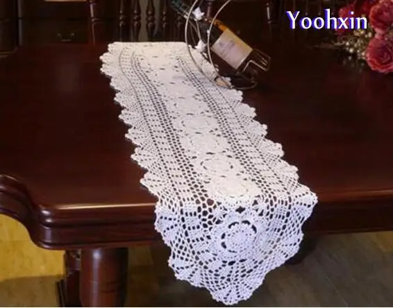 Luxury Cotton crochet Table Runner cloth cover mantel mat Wedding white flower handmade bed runners placemat tablecloth Decor
Luxury Cotton crochet Table Runner cloth cover mantel mat Wedding white flower handmade bed runners placemat tablecloth Decor