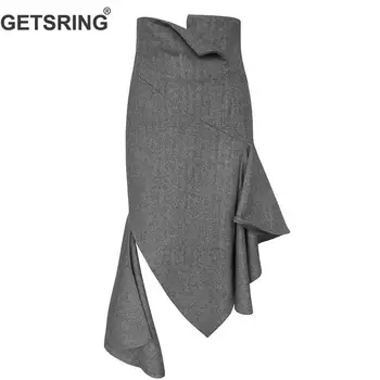 GETSRING Woman Skirts Irregular Ruffle Stitching High Waist Wool Women Skirt Asymmetry Vintage Long Skirts Women 2019 New Sexy
GETSRING Woman Skirts Irregular Ruffle Stitching High Waist Wool Women Skirt Asymmetry Vintage Long Skirts Women 2019 New Sexy