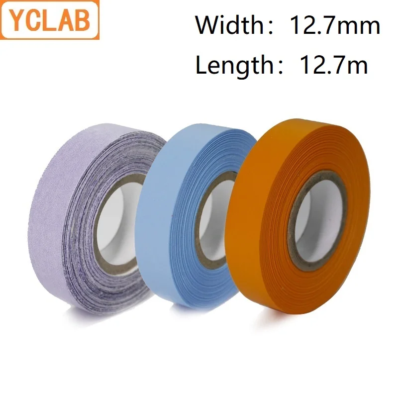 YCLAB 12.7mm*12.7m Colour Label Adhesive Tape Heat Resistant Color Gummed White Yellow Green Red Blue Orange Silver Pink Purple
YCLAB 12.7mm*12.7m Colour Label Adhesive Tape Heat Resistant Color Gummed White Yellow Green Red Blue Orange Silver Pink Purple