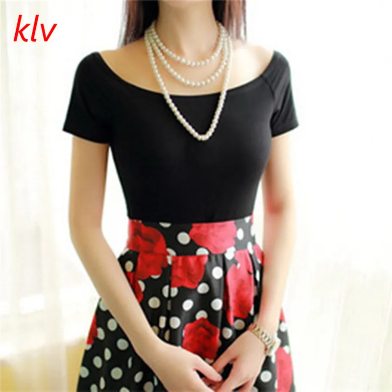 2017 Women Summer T Shirt Fashion Sexy Plain Off Shoulder Top Female Casual Tops Short Sleeve T-shirt High Quality
2017 Women Summer T Shirt Fashion Sexy Plain Off Shoulder Top Female Casual Tops Short Sleeve T-shirt High Quality