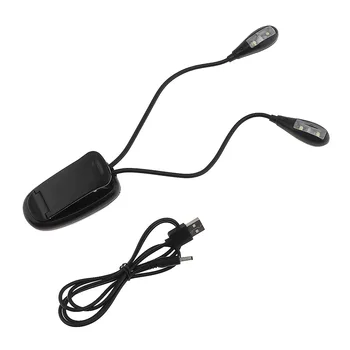 LED Black Reading Lamp Dual Pole 4 LEDs Flexible Book Sheet Music Stand Reading Light Student Dormitory Lights With Clip and USB
LED Black Reading Lamp Dual Pole 4 LEDs Flexible Book Sheet Music Stand Reading Light Student Dormitory Lights With Clip and USB