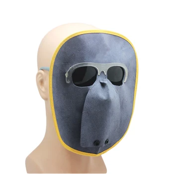 Welding Protective Mask Welder Safety Face Mask Weld Working Anti-splash High Quality Cowhide Leather Mask With Welding Glasses
Welding Protective Mask Welder Safety Face Mask Weld Working Anti-splash High Quality Cowhide Leather Mask With Welding Glasses
