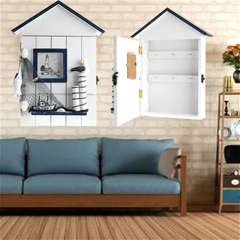 Creative Mediterranean House Keys Storage Box Hook Wall Mounted Home Decoration Wooden Sundries Seabird Sea Tower Storage Rack 
Creative Mediterranean House Keys Storage Box Hook Wall Mounted Home Decoration Wooden Sundries Seabird Sea Tower Storage Rack