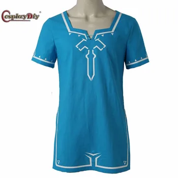 Cosplaydiy Zelda cosplay Blue T-Shirt Breath of Wild Link T shirt men Tees Costume Link Cloak Halloween Custom Made
Cosplaydiy Zelda cosplay Blue T-Shirt Breath of Wild Link T shirt men Tees Costume Link Cloak Halloween Custom Made