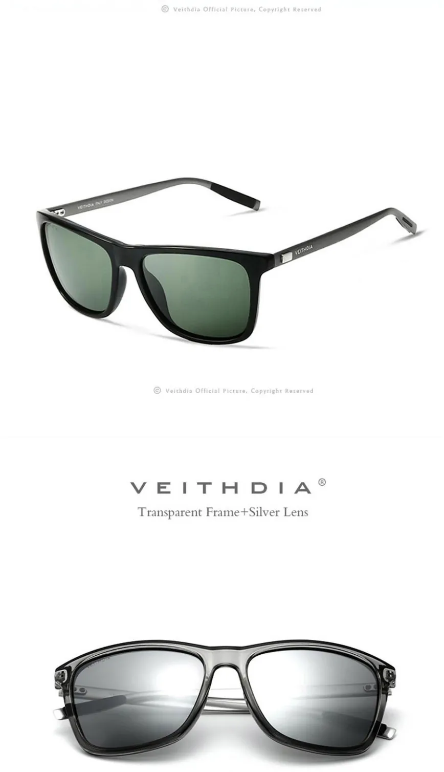 VEITHDIA Brand Unisex Retro Aluminum+TR90 Sunglasses Polarized Lens Vintage Eyewear Accessories Sun Glasses For Men/Women 6108 17