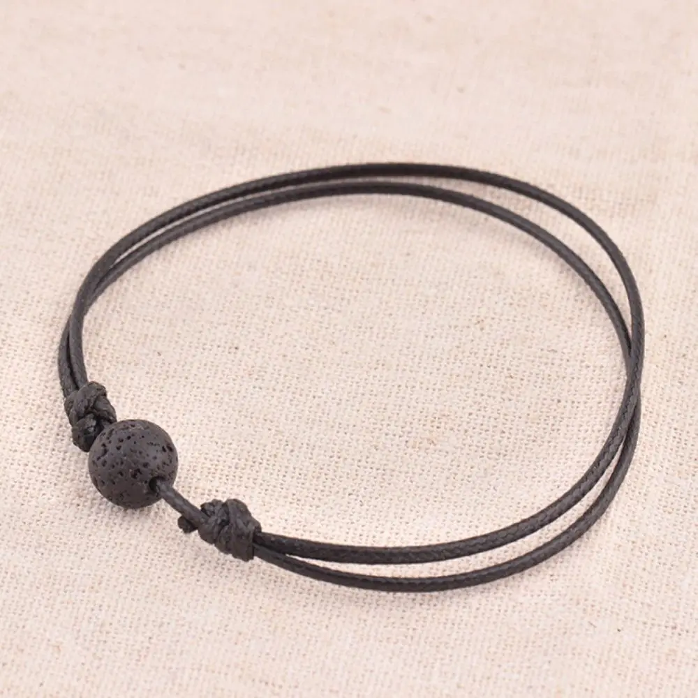 Female Male Leather Bracelet Natural Black Lava Stone Rock Beads Adjustable Bracelets Essential Oil Diffuser Dropping ship Hot
Female Male Leather Bracelet Natural Black Lava Stone Rock Beads Adjustable Bracelets Essential Oil Diffuser Dropping ship Hot