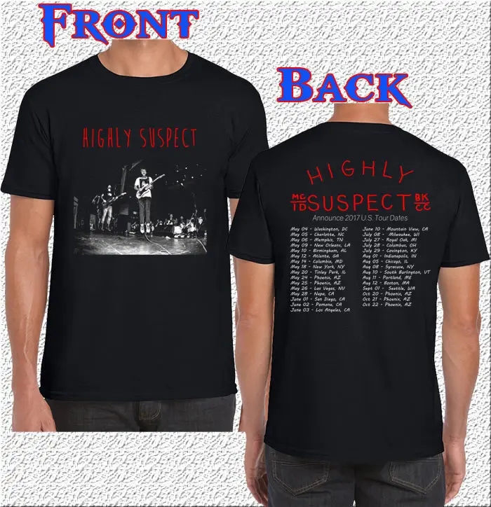Limited highly suspect tour dates 2017 US Men's Black T-Shirt Size S-5XLT Shirt Top Tee
Limited highly suspect tour dates 2017 US Men's Black T-Shirt Size S-5XLT Shirt Top Tee