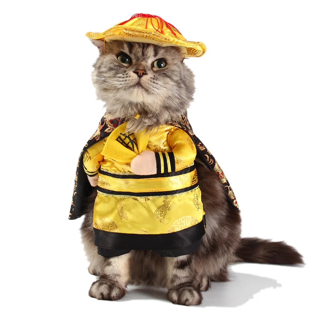 Funny Cat Costume Qing Dynasty Chinese Emperor Cosplay Clothes For Dogs Halloween Xmas Pet Apparel
Funny Cat Costume Qing Dynasty Chinese Emperor Cosplay Clothes For Dogs Halloween Xmas Pet Apparel