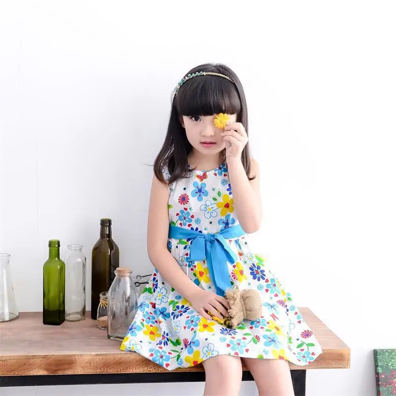 Girl Dress 2017 Summer Children Clothing The Cool Thin Cotton Sleeveless Dress Baby Version Princess Dresses Girl Dress Ceremony 
Girl Dress 2017 Summer Children Clothing The Cool Thin Cotton Sleeveless Dress Baby Version Princess Dresses Girl Dress Ceremony