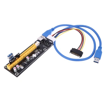 USB 3.0 PCI-E PCI Express Extender Riser Card Adapter SATA 15 to 4Pin Power Cable for 1-16X PCIe Slot Motherboard for BTC Mining
USB 3.0 PCI-E PCI Express Extender Riser Card Adapter SATA 15 to 4Pin Power Cable for 1-16X PCIe Slot Motherboard for BTC Mining