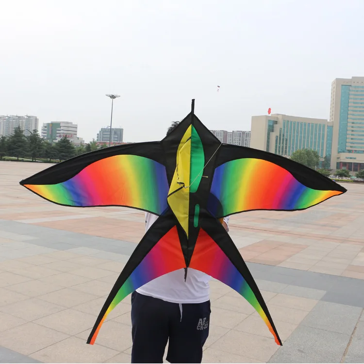 Huilier New Colorful Swallow Kite Rainbow Kite Color Bird Flying Kites Kids Toy Gift Outdoor Fun