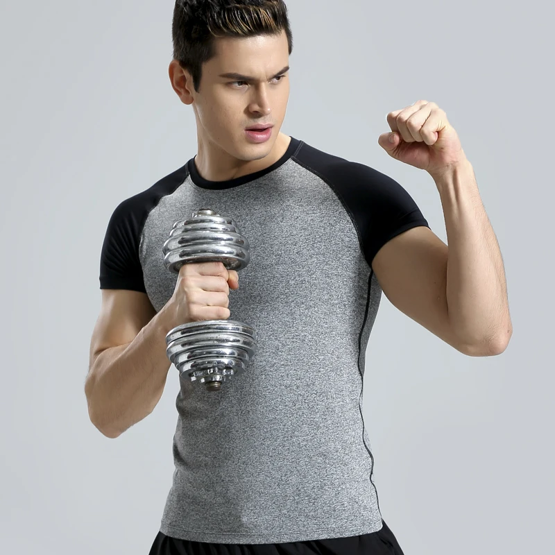 Men Sportswear Quick Dry Running Shirt Gym Fitness Shirt Male Tight Elastic Jogging Short T shirt Sport Top Big Size Logo Custom
Men Sportswear Quick Dry Running Shirt Gym Fitness Shirt Male Tight Elastic Jogging Short T shirt Sport Top Big Size Logo Custom