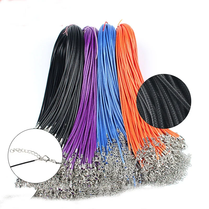 40pcs/lot 20 Colors 1.5mm Lobster Clasps Wax Leather Rope Necklace 45cm Length Korean Waxed Cord Thread Fit Necklace Jewelry
40pcs/lot 20 Colors 1.5mm Lobster Clasps Wax Leather Rope Necklace 45cm Length Korean Waxed Cord Thread Fit Necklace Jewelry