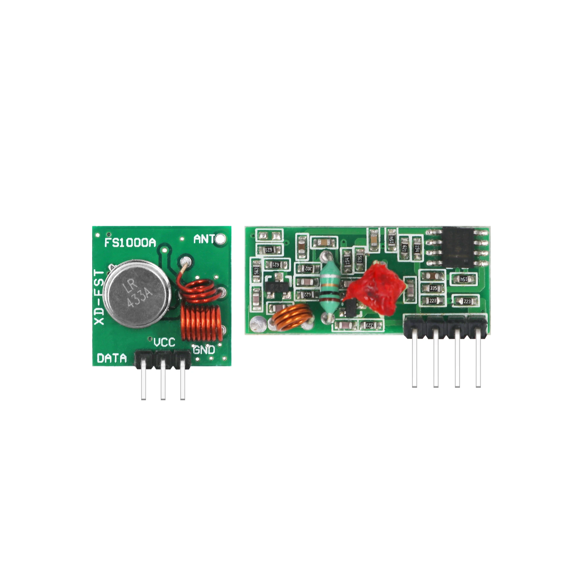RF Wireless Receiver Module & Transmitter Module Board for Arduino Super Regeneration 315/433MHZ DC5V (ASK /OOK) 1pair
RF Wireless Receiver Module & Transmitter Module Board for Arduino Super Regeneration 315/433MHZ DC5V (ASK /OOK) 1pair