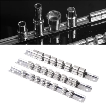 Socket Rack Holder 1/4" 3/8" 1/2" with 16 Clips On Rail Tool Organizer Storage
Socket Rack Holder 1/4" 3/8" 1/2" with 16 Clips On Rail Tool Organizer Storage