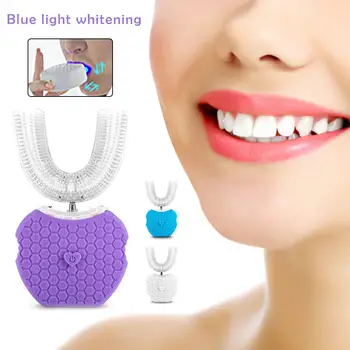 New 360 Degrees Intelligent Automatic Sonic Electric Toothbrush USB Rechargeable Ultrasonic U Shape 3 Modes Timer Blue Light
New 360 Degrees Intelligent Automatic Sonic Electric Toothbrush USB Rechargeable Ultrasonic U Shape 3 Modes Timer Blue Light