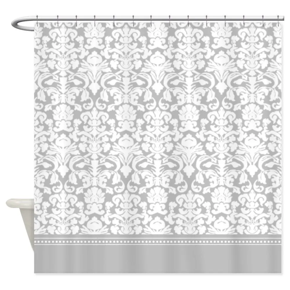 Gray Damask Shower Curtain Mat Decorative Waterproof Polyester Fabric Bathroom Curtain Set Home Bath Decor Multi-size
Gray Damask Shower Curtain Mat Decorative Waterproof Polyester Fabric Bathroom Curtain Set Home Bath Decor Multi-size