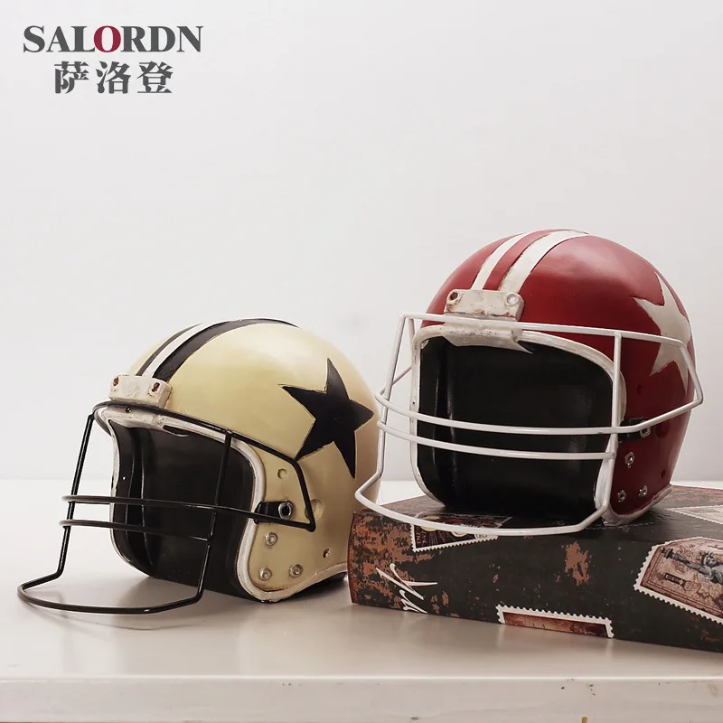 American football cap retro resin furnishing articles do old handicraft Helmet model place adorn adornment 
American football cap retro resin furnishing articles do old handicraft Helmet model place adorn adornment