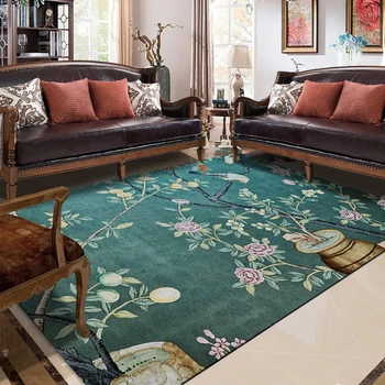 Classic Pastoral Area Rugs Living Room Bedroom Chinese Style Big Tapete Yoga Mat Jacquard Sofa Floor Mat Flower Printed Carpets 
Classic Pastoral Area Rugs Living Room Bedroom Chinese Style Big Tapete Yoga Mat Jacquard Sofa Floor Mat Flower Printed Carpets