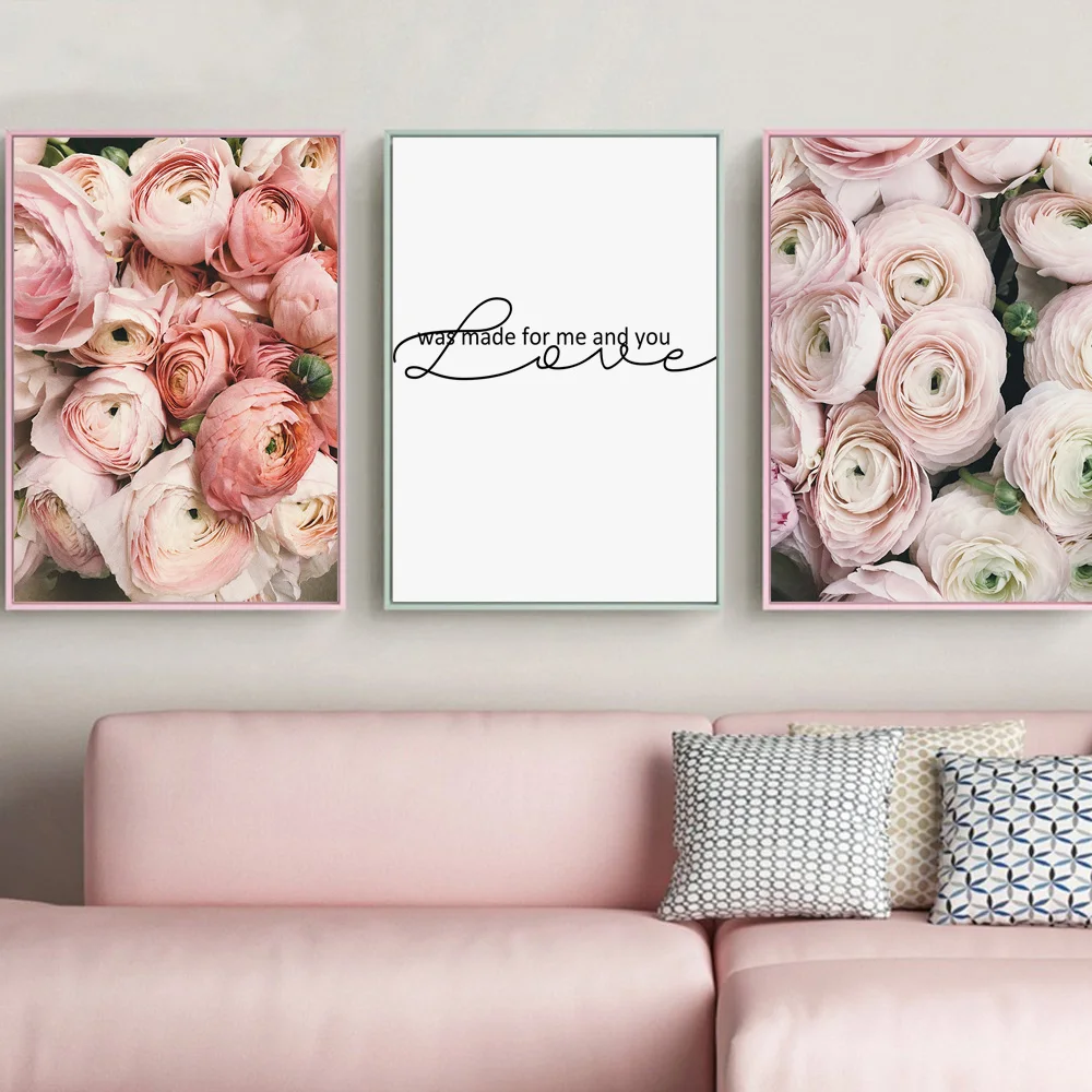 Pink Flower Peony Love Quote Scandinavian Nordic Posters and Prints Wall Art Canvas Painting Wall Pictures for Living Room Decor
Pink Flower Peony Love Quote Scandinavian Nordic Posters and Prints Wall Art Canvas Painting Wall Pictures for Living Room Decor