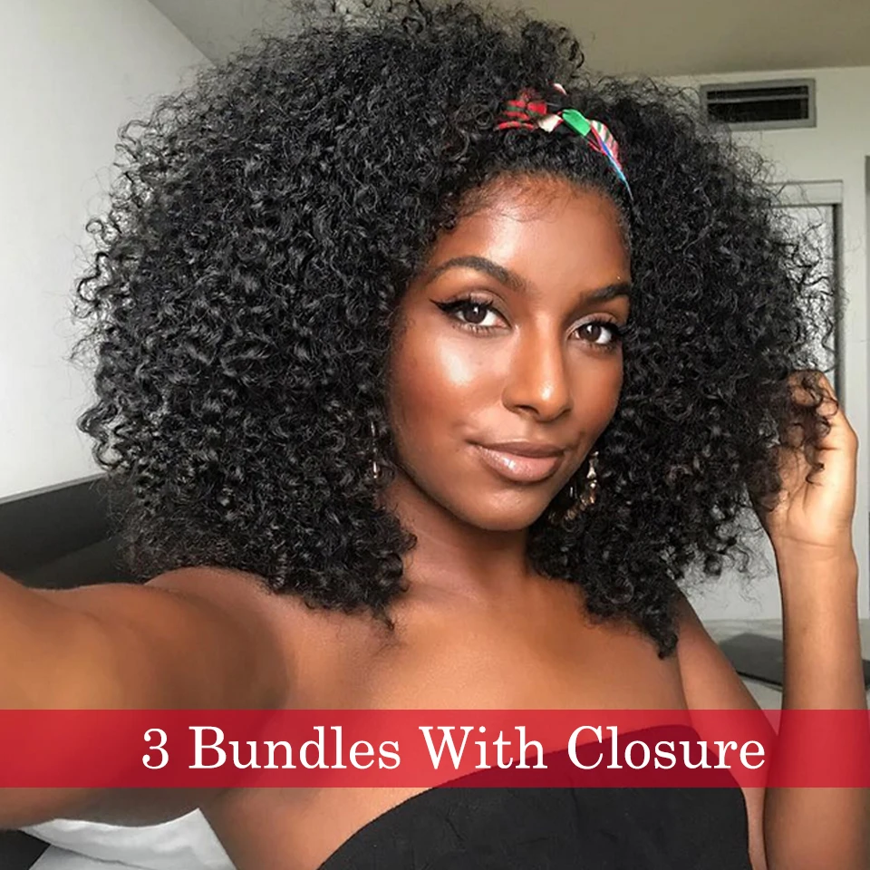 Sleek Kinky Curly Human Hair Bundles With Closure Brazilian Hair Weave Bundles 3 Bundles With Closure Non Remy Hair Extensions
Sleek Kinky Curly Human Hair Bundles With Closure Brazilian Hair Weave Bundles 3 Bundles With Closure Non Remy Hair Extensions