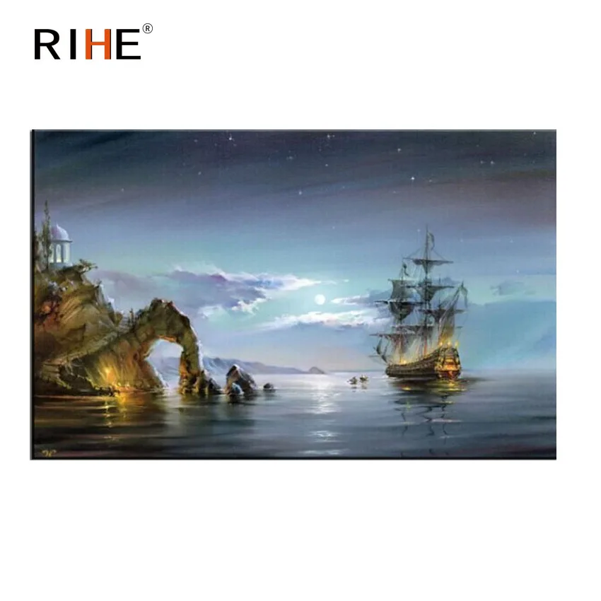RIHE Night Ocean Diy Painting By Numbers Island Boat Oil Painting On Canvas Hand Painted Cuadros Decoracion Moon Acrylic Paint
RIHE Night Ocean Diy Painting By Numbers Island Boat Oil Painting On Canvas Hand Painted Cuadros Decoracion Moon Acrylic Paint