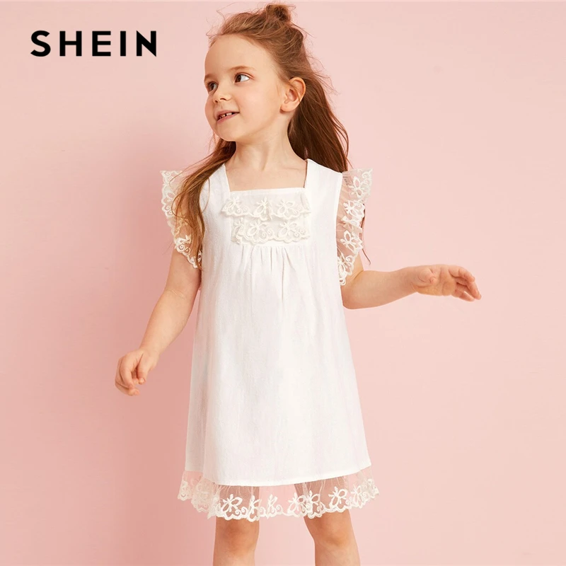 SHEIN Kiddie White Toddler Girls Embroidered Mesh Ruffle Lovely Tunic Dress Summer Sleeveless Sheer Zipper Cute Straight Dresses
SHEIN Kiddie White Toddler Girls Embroidered Mesh Ruffle Lovely Tunic Dress Summer Sleeveless Sheer Zipper Cute Straight Dresses
