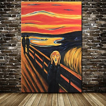 Hand-painted Cartoon Oil Painting The Scream Abstract Portrait Edvard Munch Reproduction Picture For Home Decoratiom
Hand-painted Cartoon Oil Painting The Scream Abstract Portrait Edvard Munch Reproduction Picture For Home Decoratiom