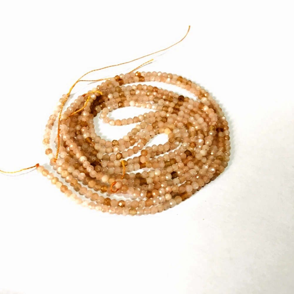 Wholesale Natural Sun Stone Micro Facted Beads,Faceted Tiny Spacer Gem Beads,Size 2mm 3mm 4mm Small Beads 1of 15.5" strand
Wholesale Natural Sun Stone Micro Facted Beads,Faceted Tiny Spacer Gem Beads,Size 2mm 3mm 4mm Small Beads 1of 15.5" strand