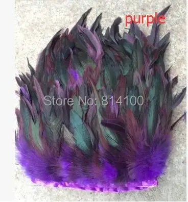 Fashion Feather 10yards/lots Purple Color Coque Rooster Tail Feather Fringe Rooster feather trimming 5-6inch in width
Fashion Feather 10yards/lots Purple Color Coque Rooster Tail Feather Fringe Rooster feather trimming 5-6inch in width
