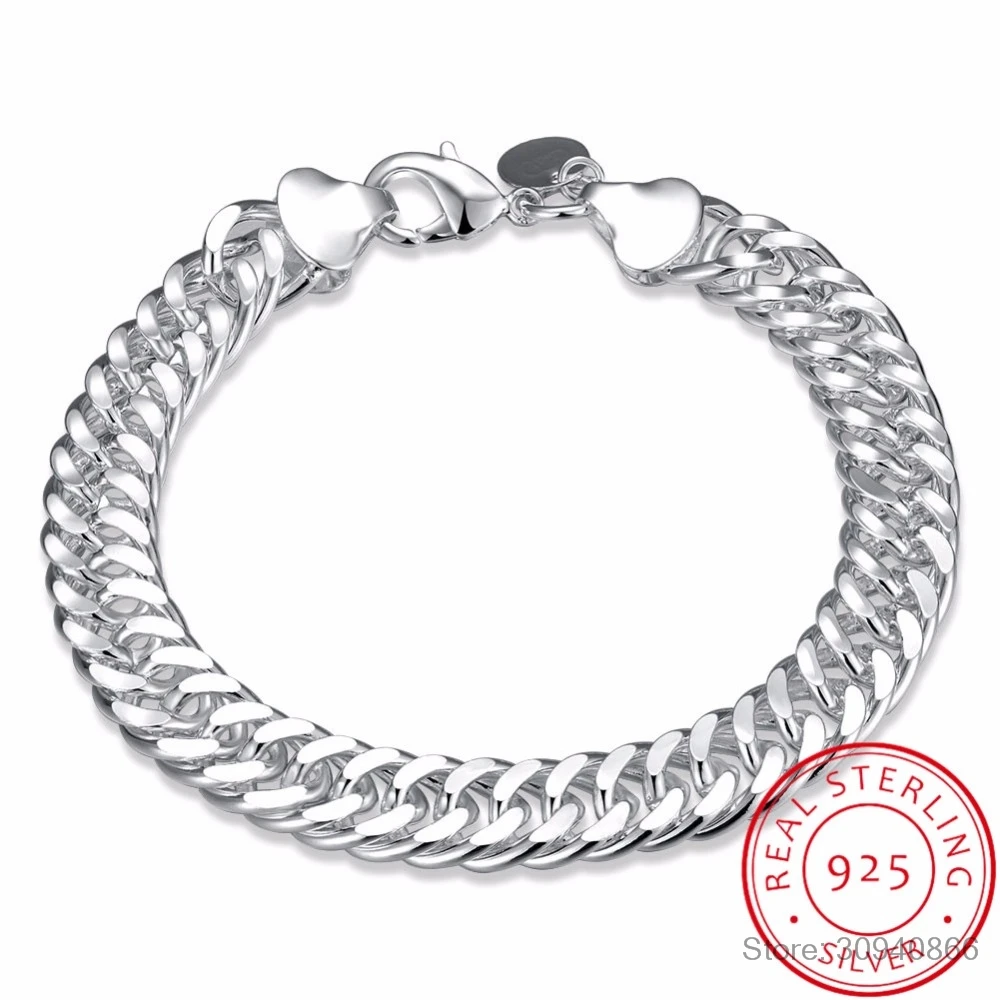 LEKANI Men's Jewelry 10mm Wide 8'' Bracelet 925 Sterling Silver Charm Snake Chain Bracelet & Bangle Pulseiras de Prata
LEKANI Men's Jewelry 10mm Wide 8'' Bracelet 925 Sterling Silver Charm Snake Chain Bracelet & Bangle Pulseiras de Prata