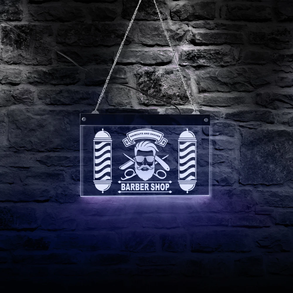 Barber Shop Rectangle Acrylic LED Neon Sign Board Haircut Beauty Salon Wall Art Decor Colors Changing USB Display Light Sign
Barber Shop Rectangle Acrylic LED Neon Sign Board Haircut Beauty Salon Wall Art Decor Colors Changing USB Display Light Sign