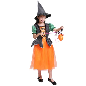 Children's Halloween Costumes For Girls Cosplay Pumpkin tutu Princess Dress + Hat + Bag 4pcs Clothes Party Dresses Kids Clthing
Children's Halloween Costumes For Girls Cosplay Pumpkin tutu Princess Dress + Hat + Bag 4pcs Clothes Party Dresses Kids Clthing