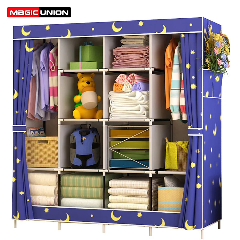 Волшебный союз в собранном виде шкаф бытовой ткань складной для одежды хранения