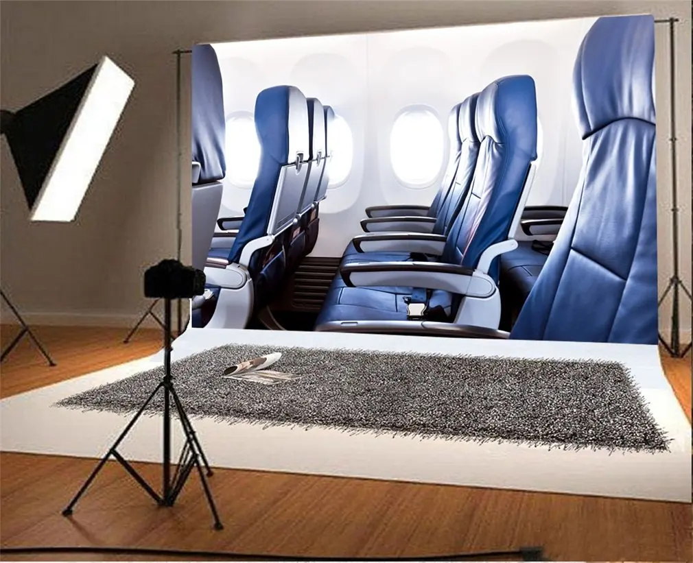 Photography Backdrop Aircraft Cabin Soft Leather Chair Interior Romantic Travel Photo Background
Photography Backdrop Aircraft Cabin Soft Leather Chair Interior Romantic Travel Photo Background