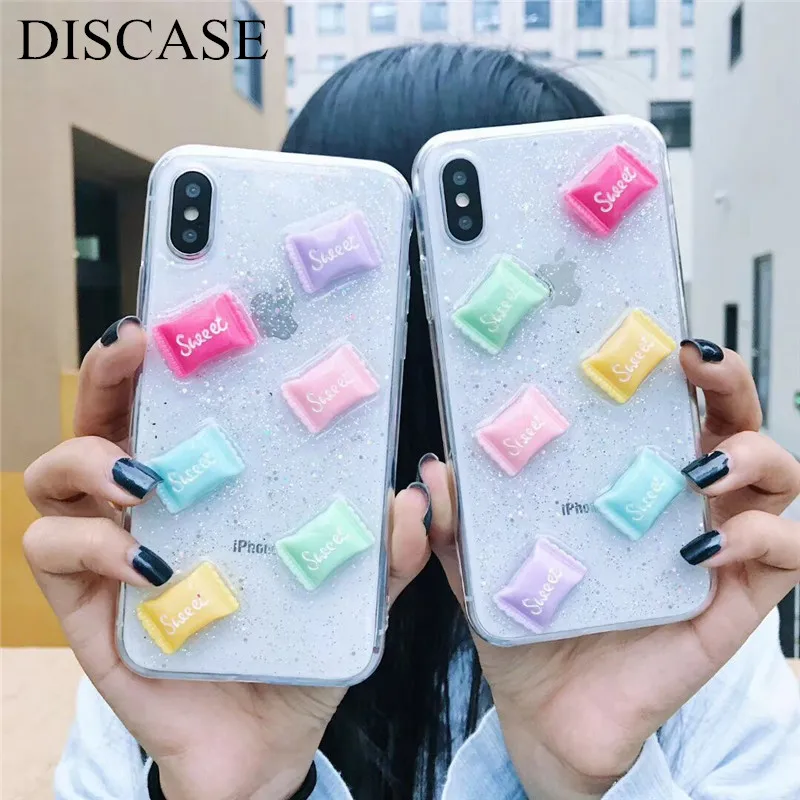 DISCASE Fashion 3D Candy Epoxy Phone Case For iphone X For iphone 8 7 6 6s plus Semi-transparent Glitter Back Case Cover
DISCASE Fashion 3D Candy Epoxy Phone Case For iphone X For iphone 8 7 6 6s plus Semi-transparent Glitter Back Case Cover